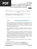 Impactos Ambientales y Económicos de Las Plantaciones de Teca Tectona Grandis, en Ecuador