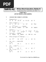 MCQs-Short Questions Math FSC Part2 PDF