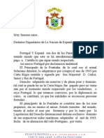 carta á Dignissima Armada Espanhola