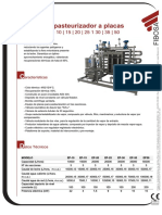 Equipo Pasteurizador A Placas Mod. EP - 10,15,20,25,30,35,50 - Es - TF PDF