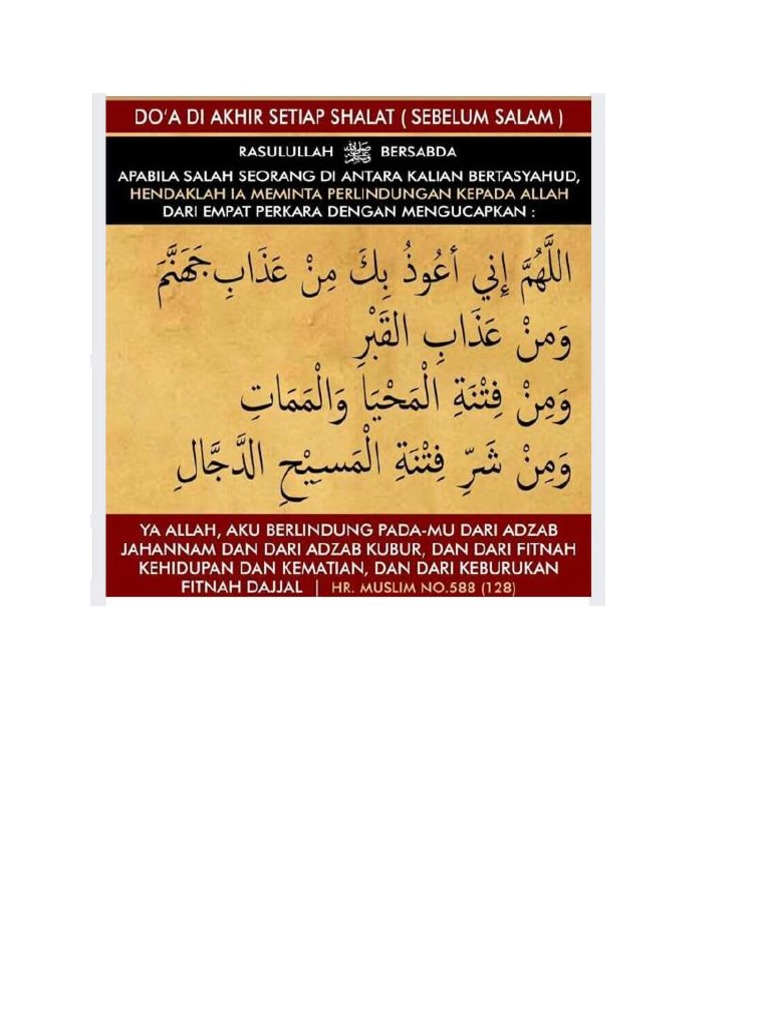 Doa Sebelum Salam PDF