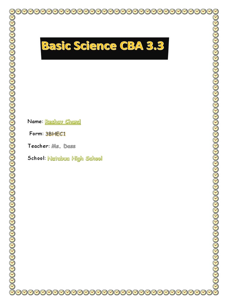 Basic Science CBA 3.3 | PDF | Science & Mathematics