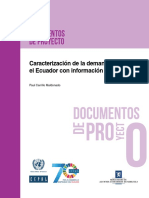 CEPAL-Caracterización de La Demanda Laboral en El Ecuador Con Información Administrativa