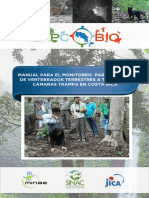 Manual para El Monitoreo Participativo de Vertebrados Terrestres A Través de Camaras Trampa en Costa Rica PDF