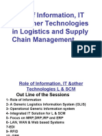 Role of Information, IT and Other Technologies in Logistics and Supply Chain Management