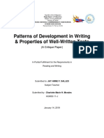 Patterns of Development in Writing