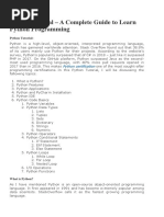 Python Tutorial - A Complete Guide To Learn Python Programming