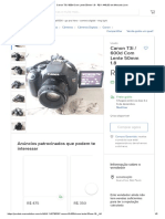 Canon T3i - 600d Com Lente 50mm 1.8 - R$ 1.449,00 em Mercado Livre PDF