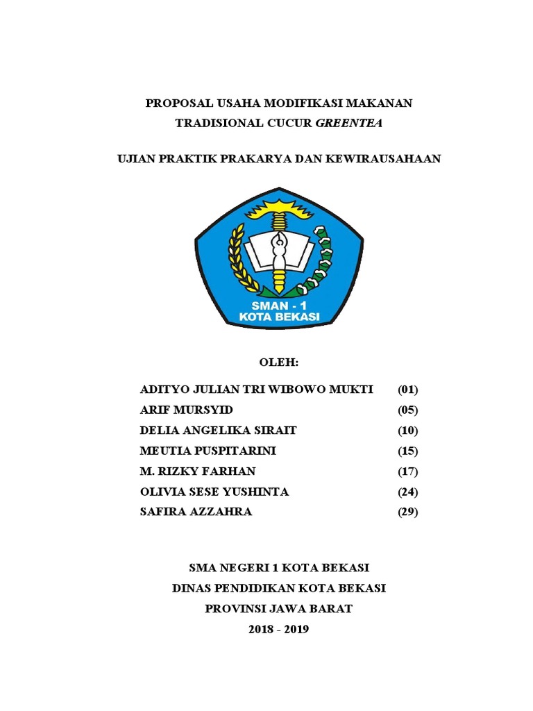Proposal Usaha Modifikasi Makanan Tradisional Cucur Greentea