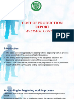 Calculating Average Production Costs