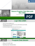 Tatacara Pengisian Data Ujian Pada Web UNBK