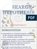 Research Hypothesis-For Students