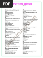 Spotting Error Questions PDF