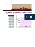 Excel 2003 (XLS) Sample Worksheet: Created With Microsoft Excel 2003