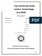 Certifying Authority Under Information Technology Act, 2000: (Project Report)