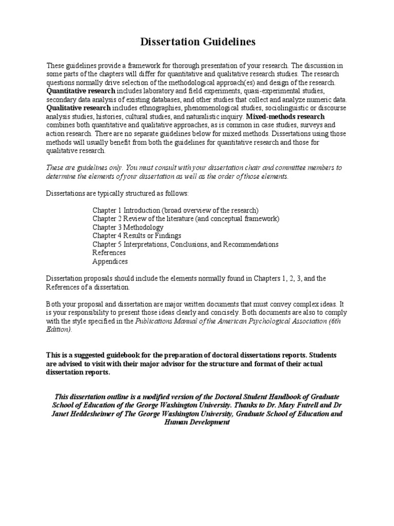 Dissertation Guidelines Very Useful For Planning and Writing PDF | PDF ...