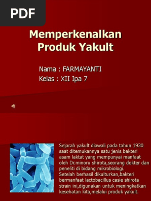 Memperkenalkan Produk Yakult Pdf