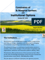 Constraints of Small and Maginal Farmers and Institutional Options