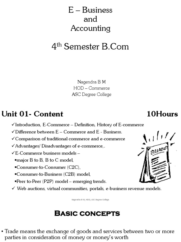 E Business and Accounting Chapter 1 Notes PDF PDF E Commerce