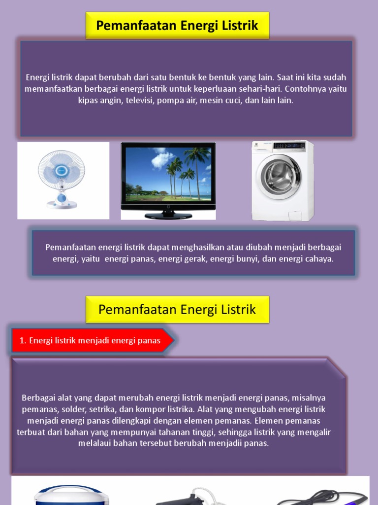 Perubahan Energi Listrik Menjadi Energi Lain