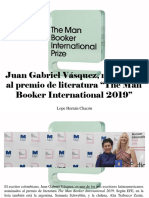 Lope Hernán Chacón - Juan Gabriel Vásquez, Nominado Al Premio de Literatura "The Man Booker International 2019"