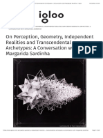 On Perception, Geometry, Independent Realities and Transcendental Archetypes - A Conversation With Margarida Sardinha - Igloo