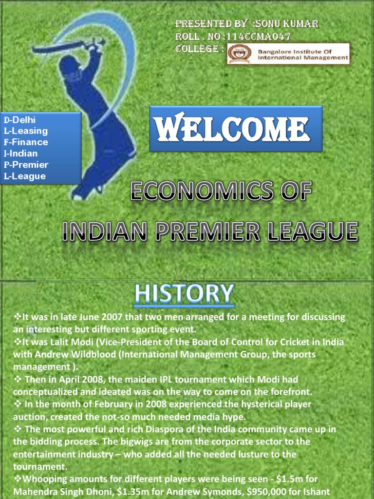 IPL Inception and Growth Analysis | PDF | Ball And Bat Games | Team Sports