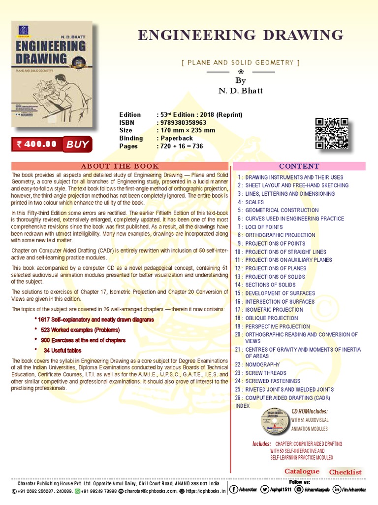 Engineering Drawing by N. D. Bhatt PDF Perspective (Graphical) Helix
