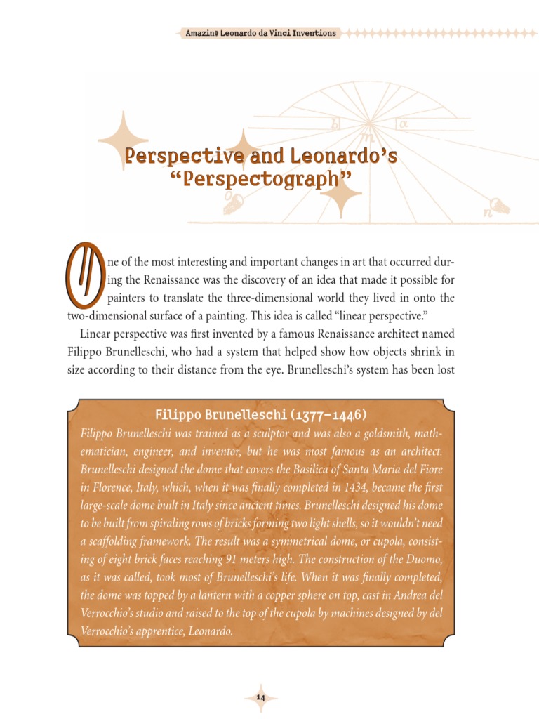 Leonardo's Perspectograph Guide | PDF | Perspective (Graphical ...