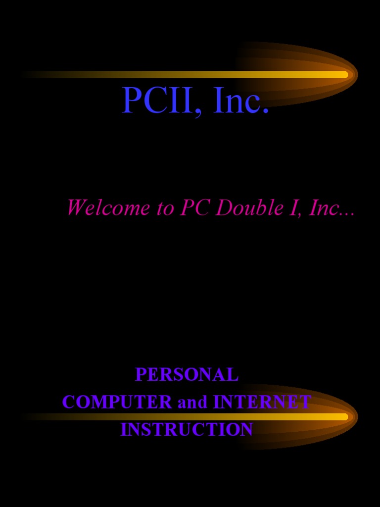 PCII: Computer & Internet Training Services | PDF