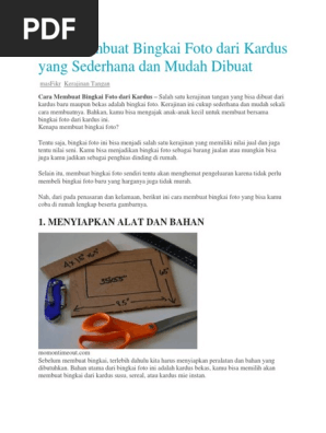 Cara Membuat Bingkai Foto Dari Kardus Yang Sederhana Dan