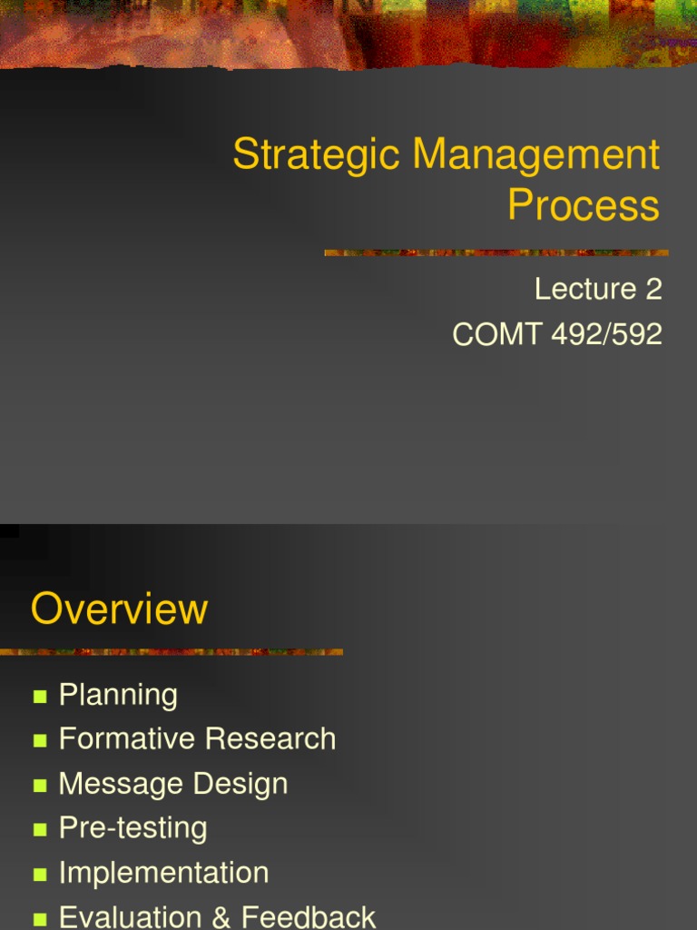 Strategic Management Process Overview | PDF | Strategic Management | Goal