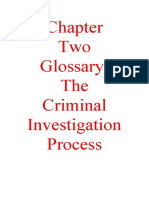 Chapter Two Glossary - The Criminal Investigation Process