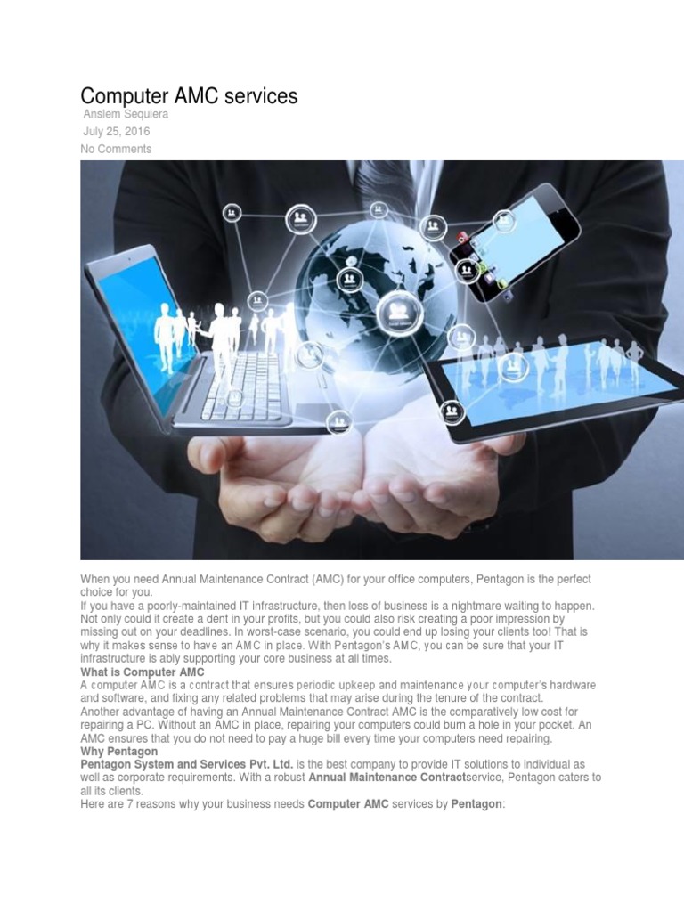 Pentagon Computer AMC Services | PDF | Computer Virus | Personal Computers