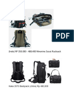 (Indo) RP 350.000 - 488.400 Ninenine Scout Rucksack: Kaka 2070 Backpack (China) RP 480,000