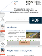 Computational method for railway track dynamics on non-uniform foundation