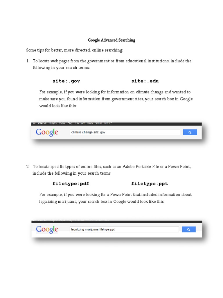 Google Advanced Searching PDF | PDF