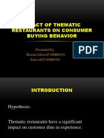 Impact of Thematic Restaurants On Consumer Buying Behavior