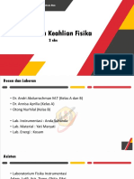 Praktikum Keahlian Fisika: Laboratorium Fisika Instrumentasi Laboratorium Fisika Material Laboratorium Fisika Energi