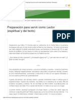 5 Preparación para Servir Como Lector (Espiritual y Del Texto) Moniciones