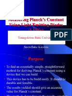 Measuring Planck's Constant Using Light Emitting Diodes (LED's)