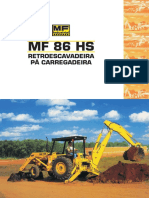 Catalago Retro Escavadeira MF 86H PDF