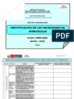 IDENTIFICACIÓN DE LAS NECESIDADES DE APRENDIZAJE PRIMER GRADO COMUNICACIÓN (1).docx