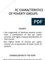 Economic Characteristics of Poverty Groups