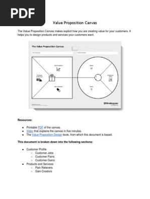 Value Proposition Canvas