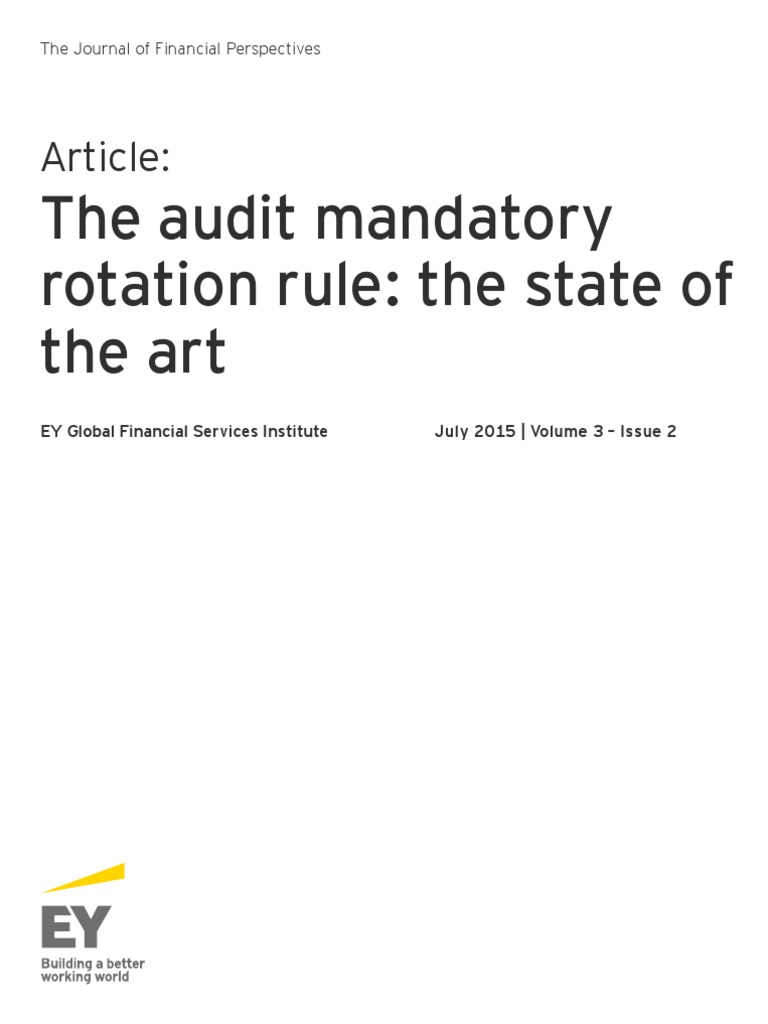 Ey The Audit Mandatory Rotation Rule The State of The Art | PDF | Going ...