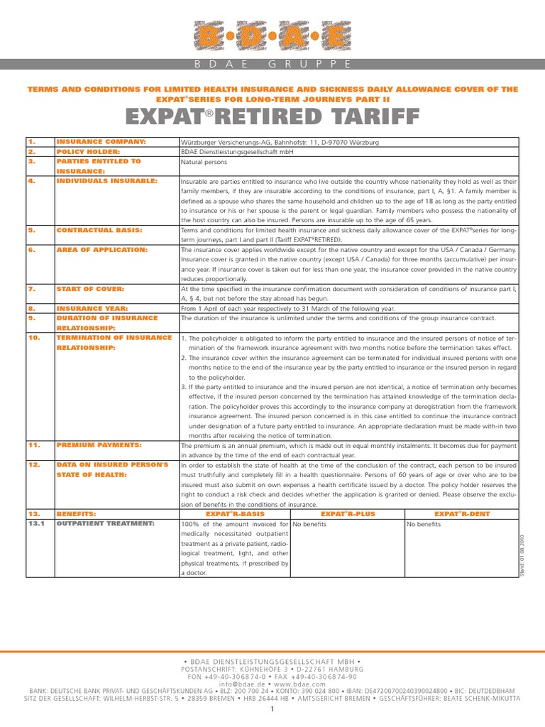 Bdaegruppeexpat Pdf Insurance Deductible