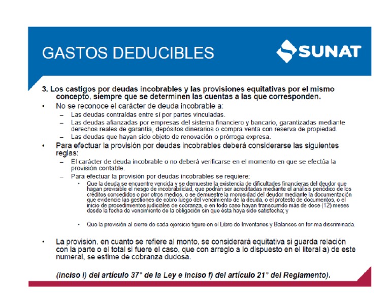 Gastos Deducibles - Parte 3 | PDF