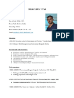 Curriculum Vitae: Personal Information