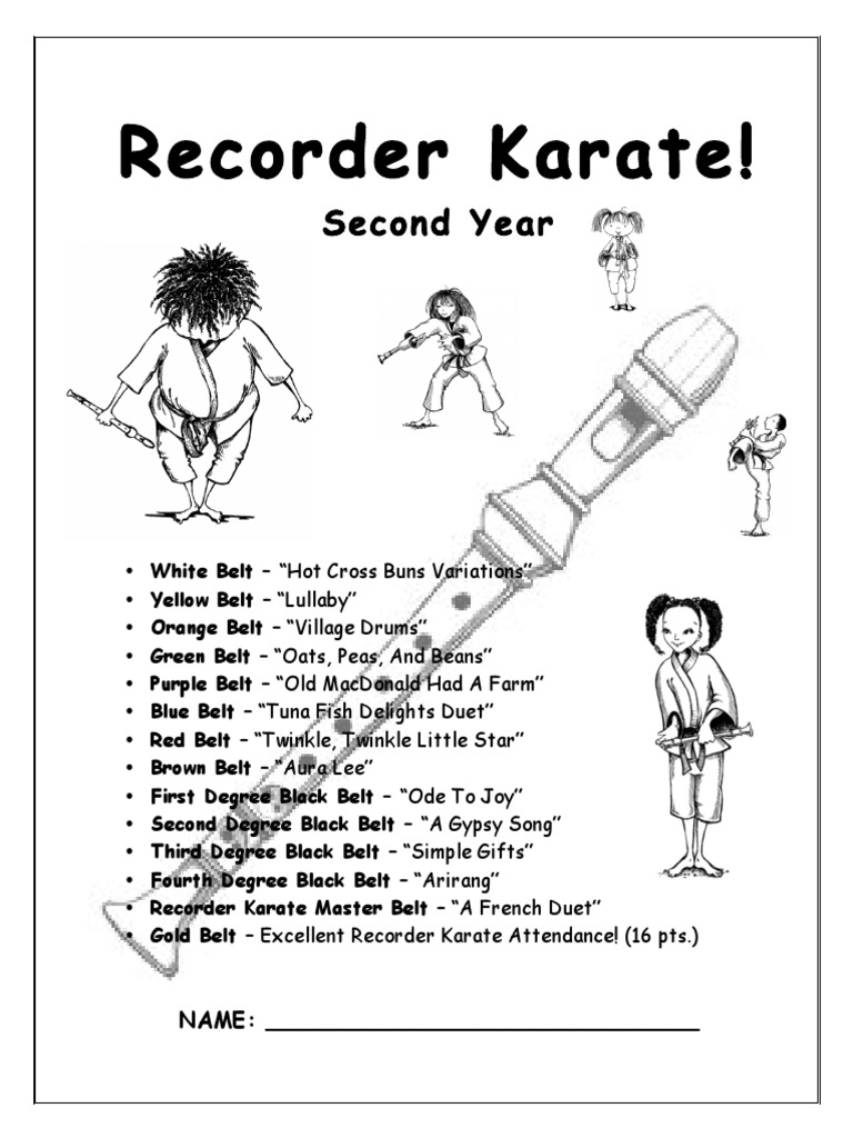 Recorder Karate Songs